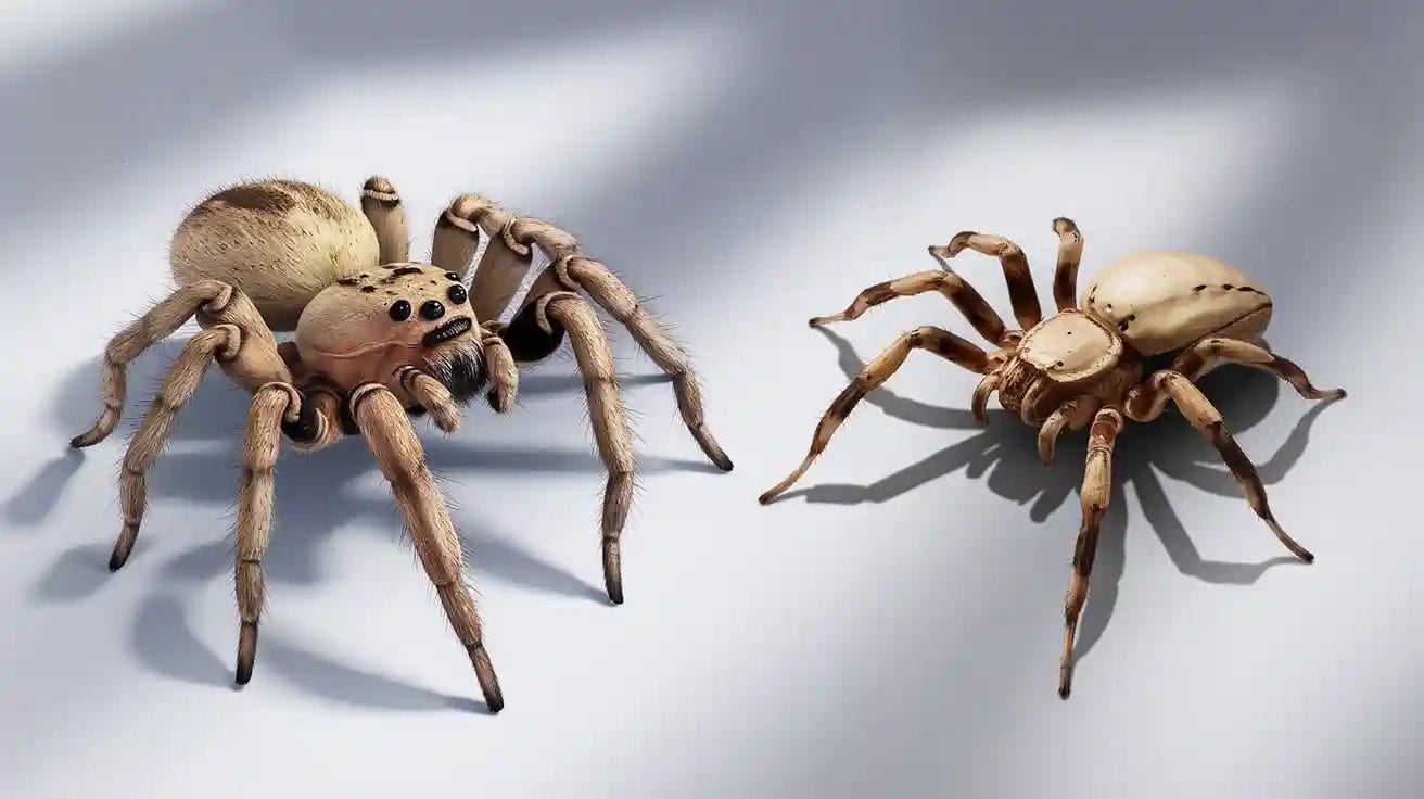 ombined image of both the hobo spider and the brown recluse spider