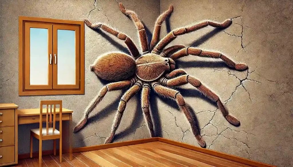 Huntsman spider have a large, flat body