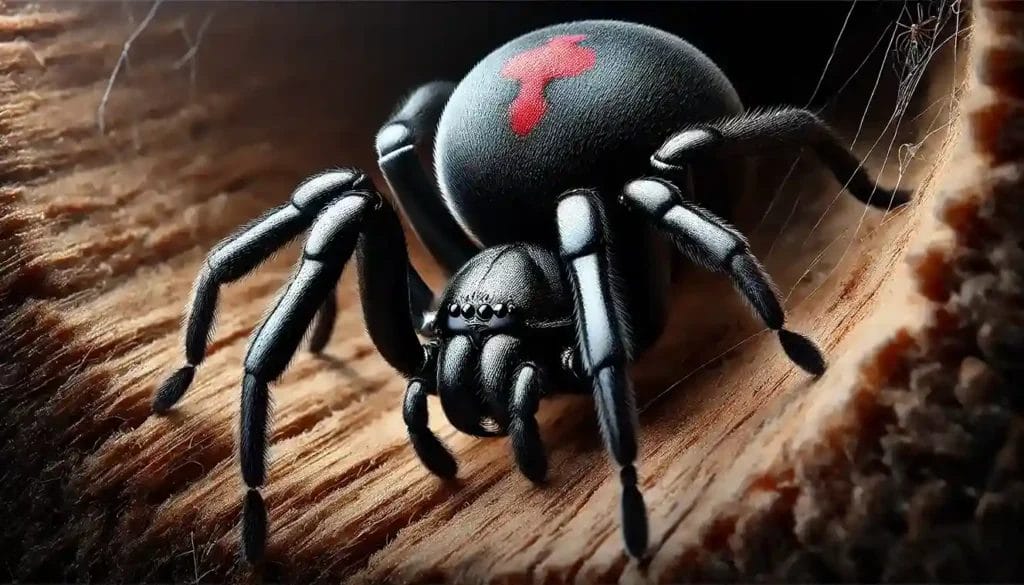 A close-up image of a Black Widow Spider