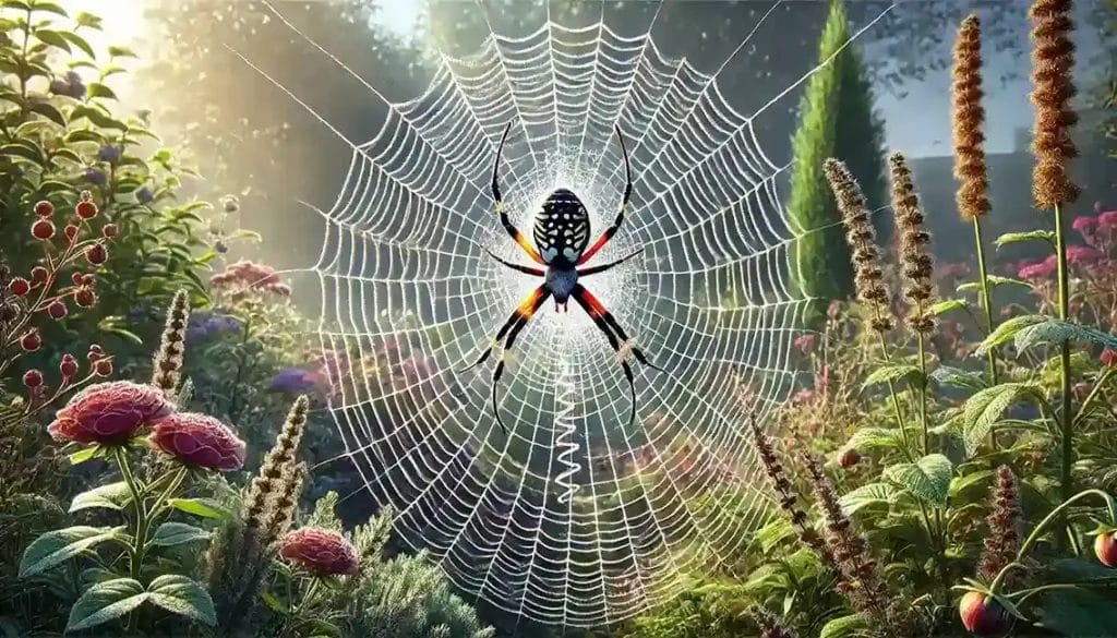 A detailed and realistic image of a garden spider