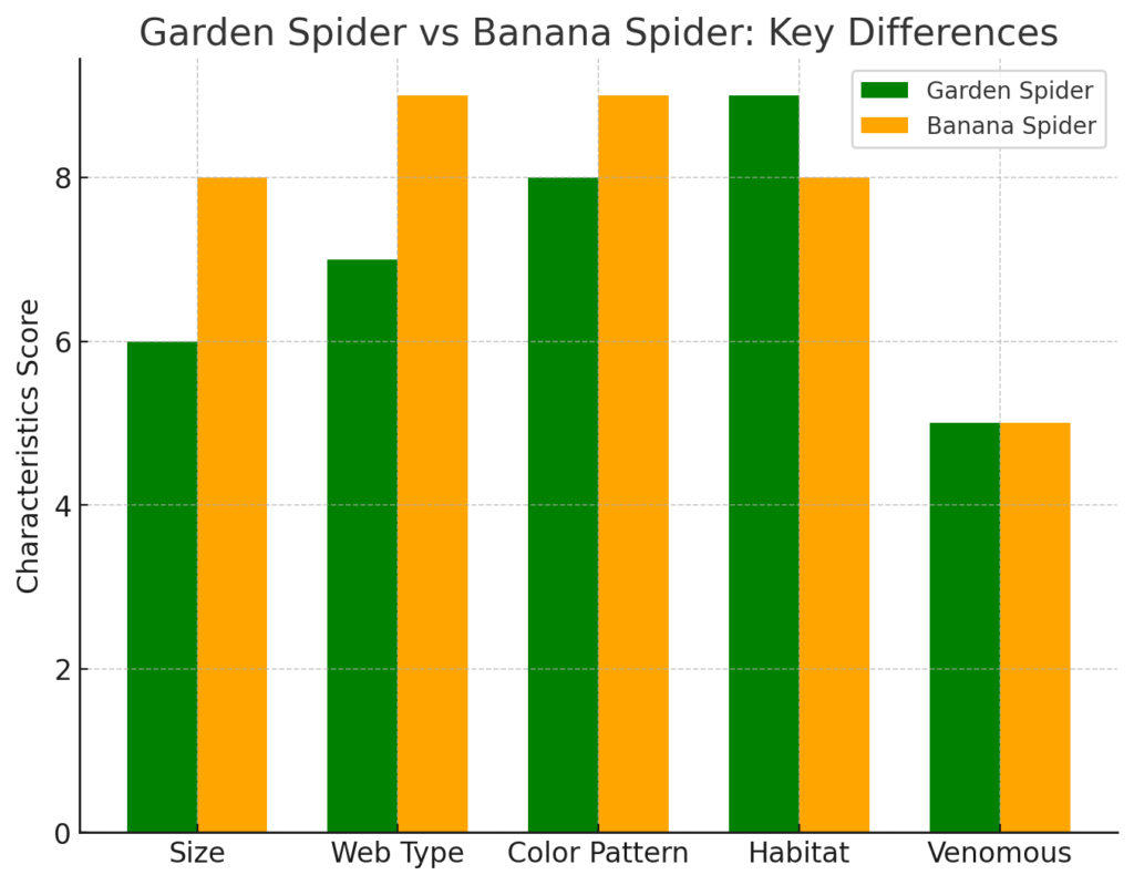 Garden spider vs banana spider
